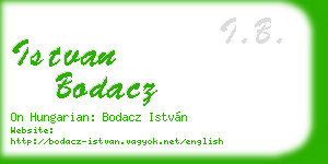 istvan bodacz business card